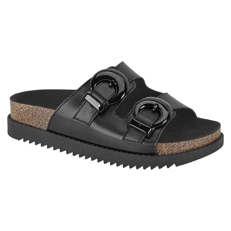 Tamanco Slide Moleca Fivela Feminino 5500.103 Preto Papete