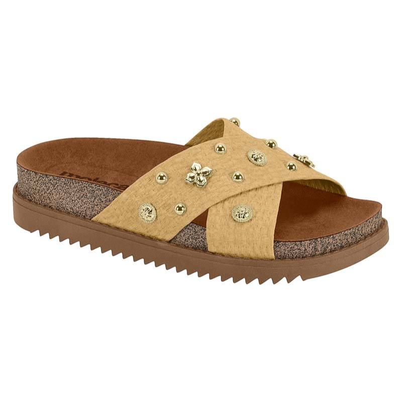 Tamanco Slide Tacha Moleca Feminino 5500.112 Natural
