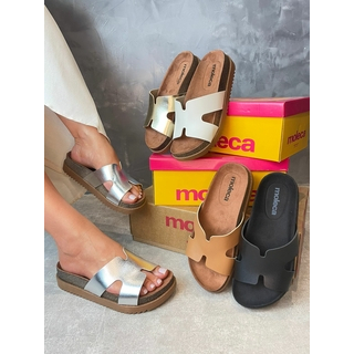 Chinelo Tamanco Slide Flatform Conforto Moleca 5500.100