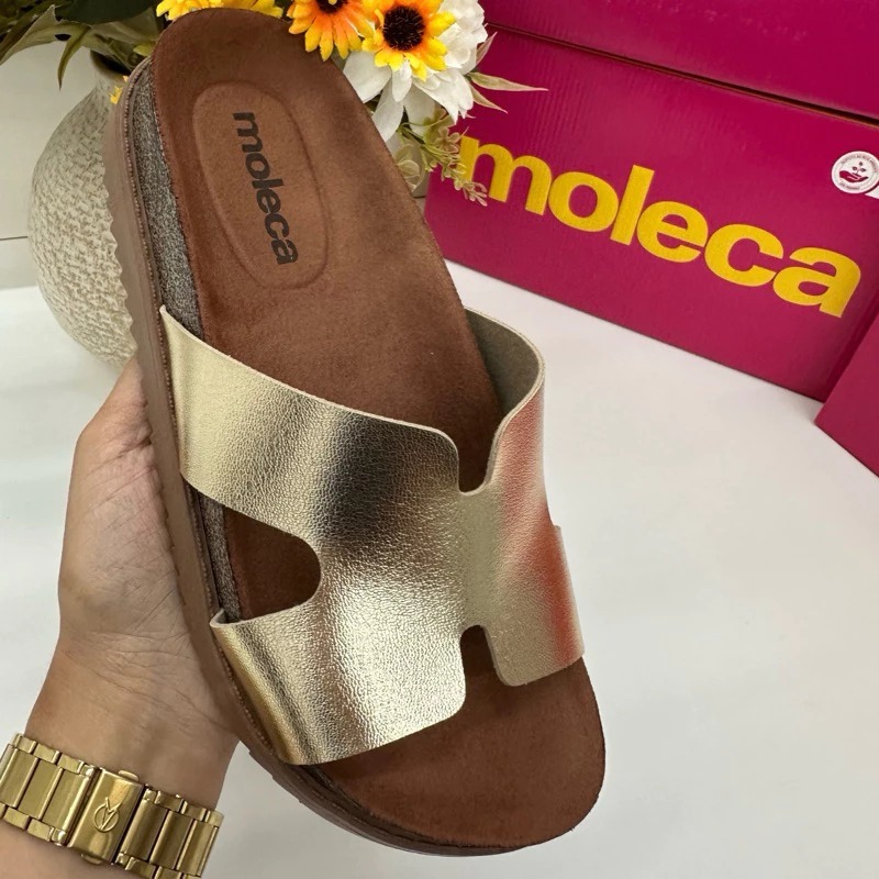 Sandália Tamanco Feminina Moleca Slide Flatform Moda Verão Conforto ORIGINAL - 5500.100