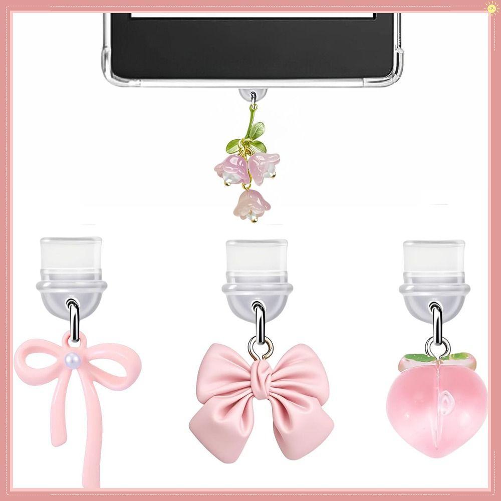 4 Pçs/set Dust Plug Charm , DIY Tipo C/USB Protetor De Porta De Carregamento , Plugues Anti-Poeira Para Kindle