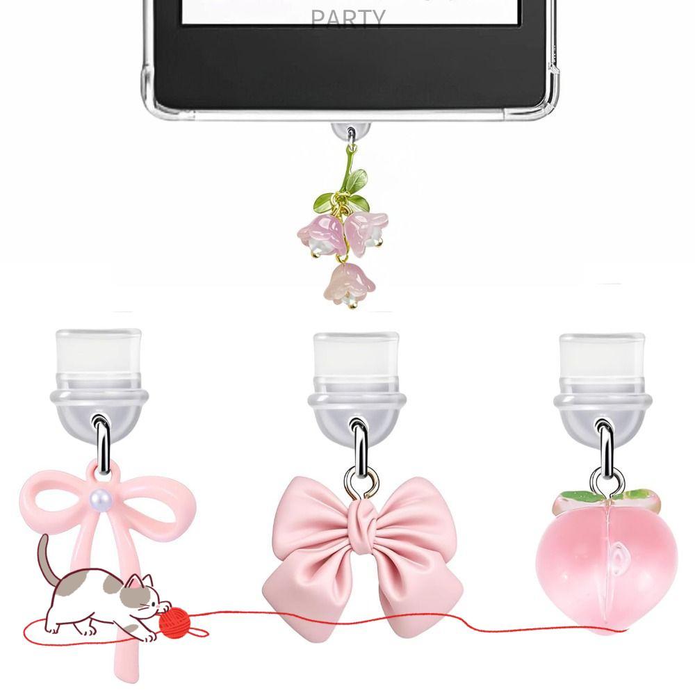 PARTY 4 Pçs/set Dust Plug Charm , Protetor De Porta De Carregamento DIY , Tipo C/USB Para Kindle