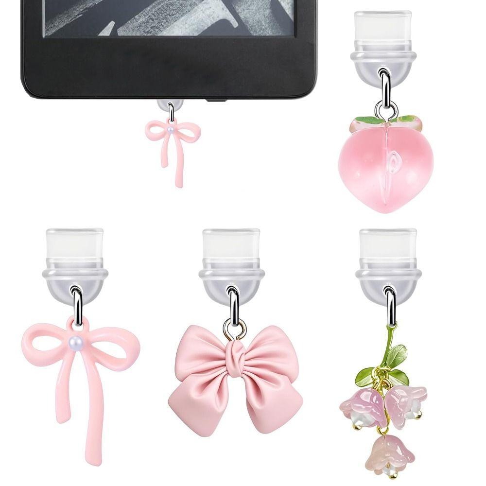SUEBR 4 Pçs/set Dust Plug Charm , Tipo C/USB Protetor De Porta De Carregamento , DIY Anti-Poeira Plugs Para Kindle