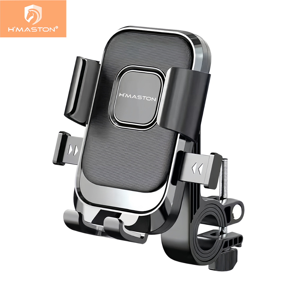 H'maston CJ-90 Suporte de celular para moto e bike ajustável estável gira 360 graus
