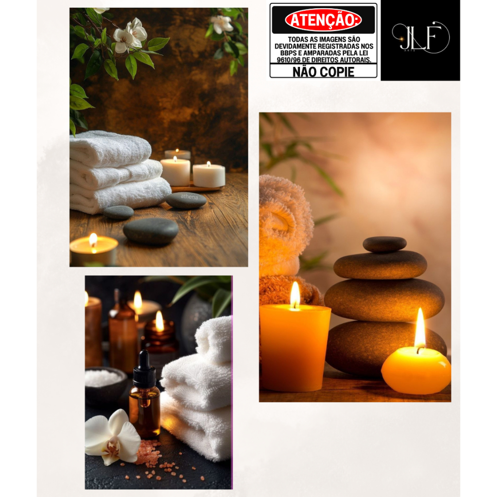 Quadros decorativos 3 Peças Tema Massoterapia - Massagem- Spa - Auto cuidado- Relax - Arte disponíve