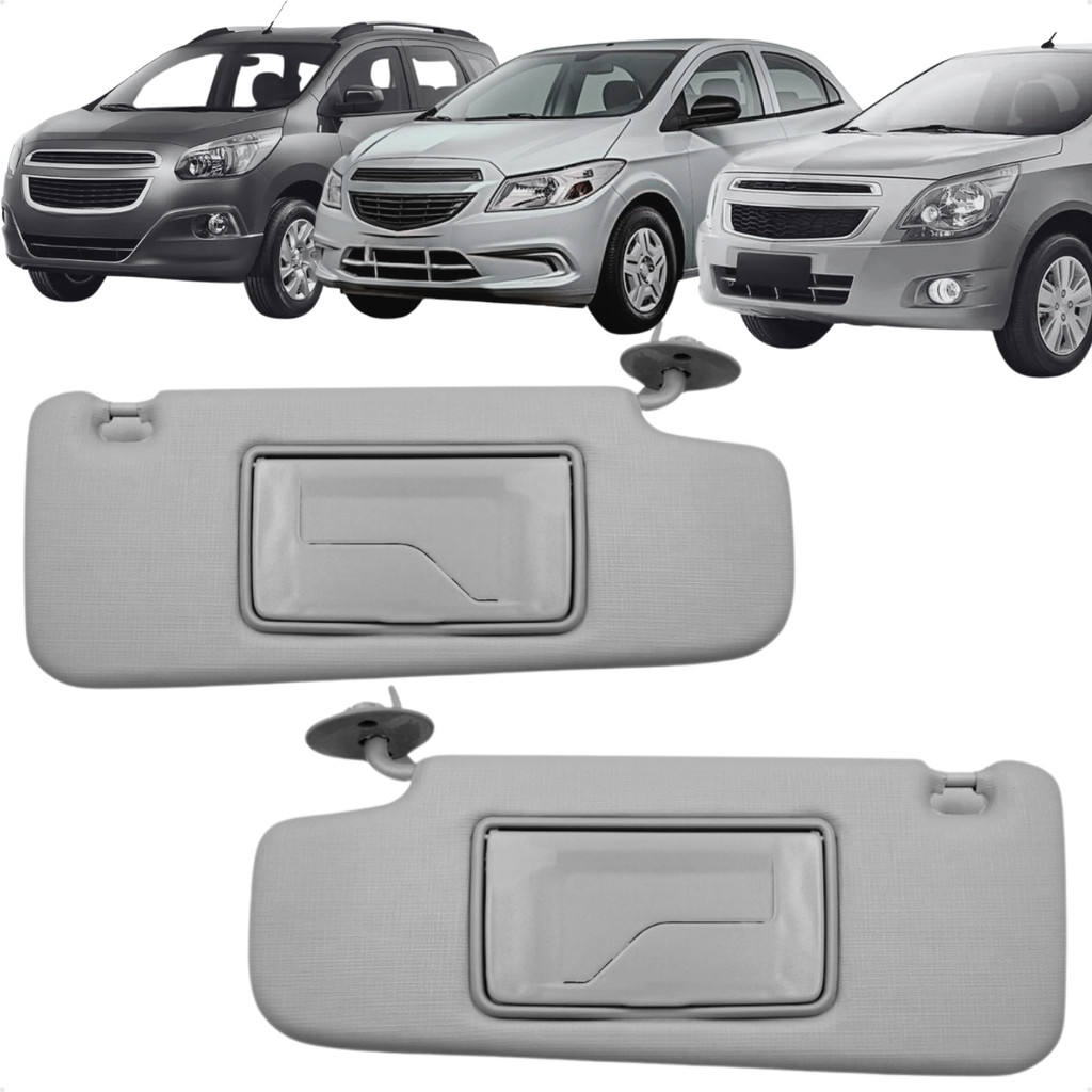 Par Quebra Sol Cobalt 2013 2014 2015 2016 Cinza Com Espelho