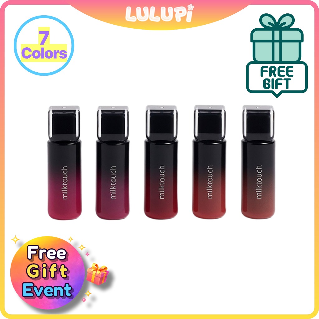 MILKTOUCH Tatuagem Labial Peel Off Preta 4.5g | Mancha De Longa Duração 7 Cores