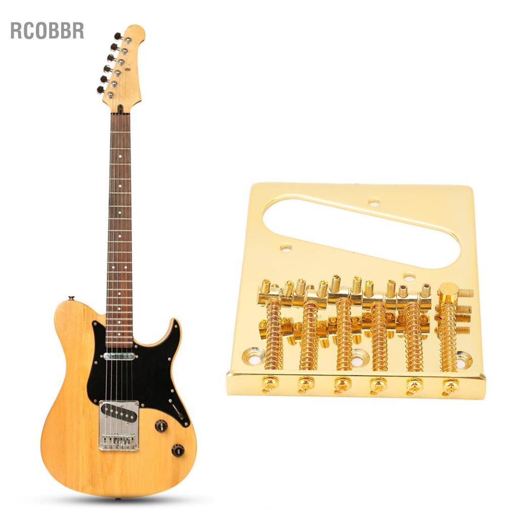 Rcobbr 6 Saddle Guitar Bridge Single Coil Pickup Slot para TL Telecaster Elétrica Altura Ajustável com Chave Liga de