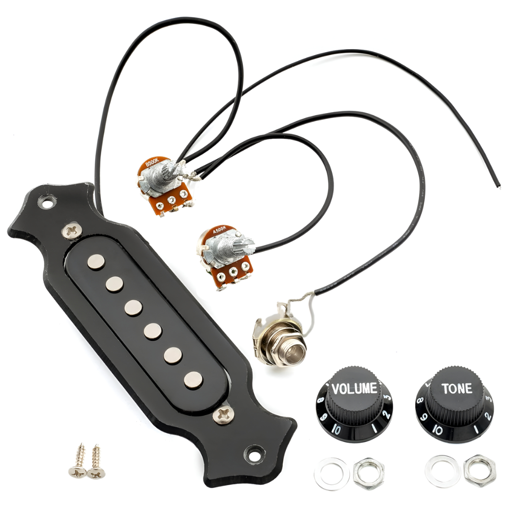 Captador Completo Magnetico Single Coil Para Violao Aco Circuito