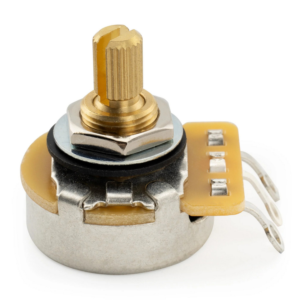 Potenciômetro CTS Eixo Curto Estriado Latonado Linear Para Single Coil 250k B