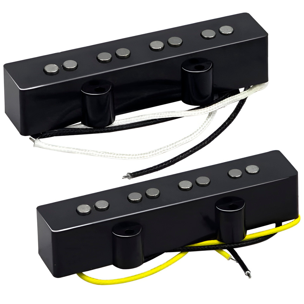 Captador Fleor Single Coil Alnico 5 Para Jazz Bass 4 Cordas Braço e Ponte