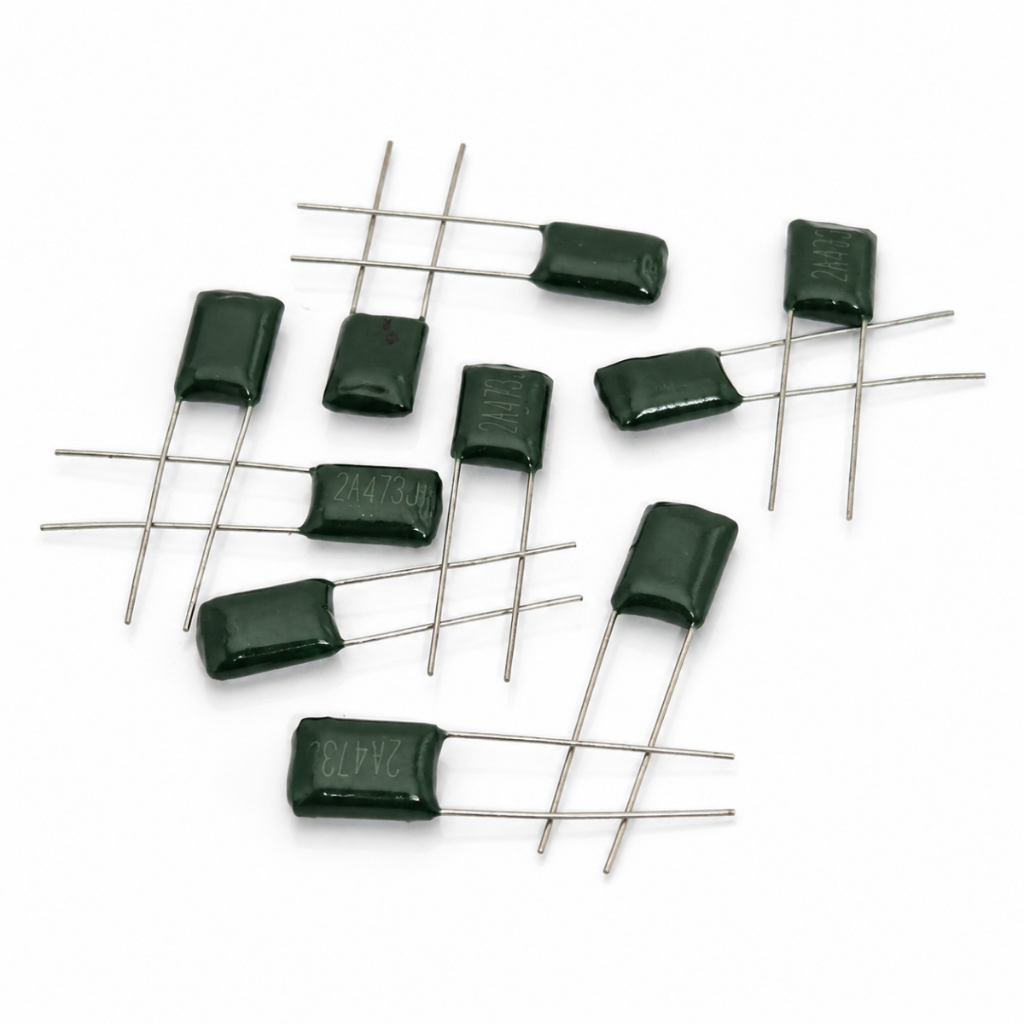 Kit Luthier Com 10 Capacitores Poliéster 2A473J Guitarra e Baixo Single Coil 0,047UF