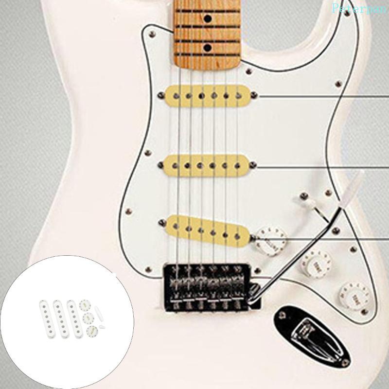 PETE Guitar Pickup Cover 1 Volumes 2 Tone Knobs Switches Tip Single Coil