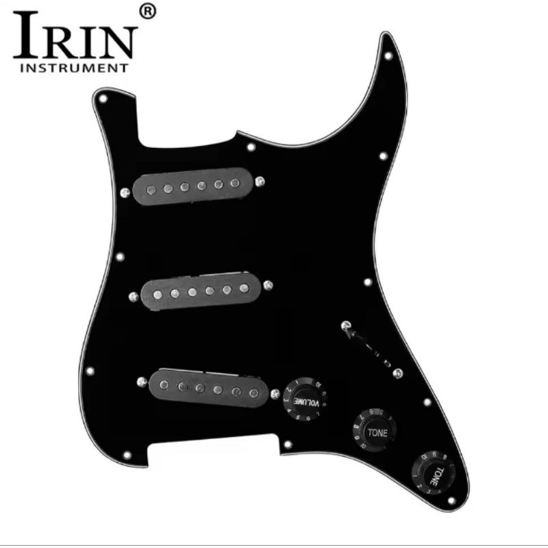 Pickguard Pickups IRIN Guitarra Stratocaster prewired Preto 11 Buraco Single Coil Estilo FD ST MELHOR PREÇO