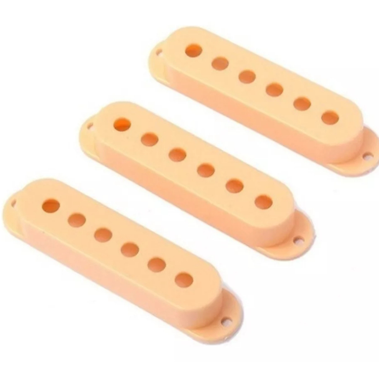 Capa P/captador Single Coil 50mm Creme Custom Sound Kit 3un