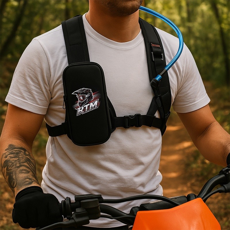 Chest Bag Para Trilhas Motocross Bolsa De Peito Leve Estilo Prático Durável
