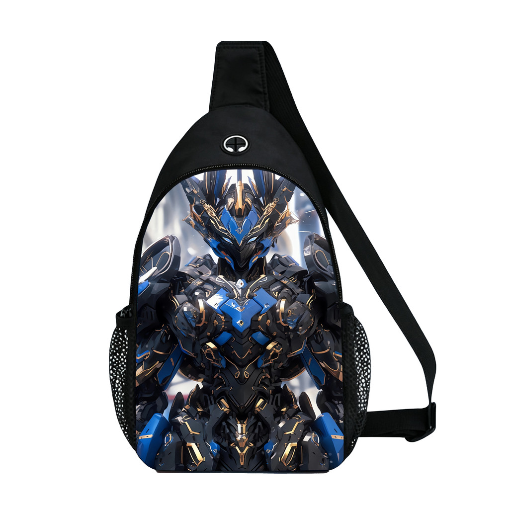 Bolsa De Peito Crossbody Estilo Mecha Para Crianças , Alças Leves E Ajustáveis , Mochila Casual Escola , Caminhadas , Us