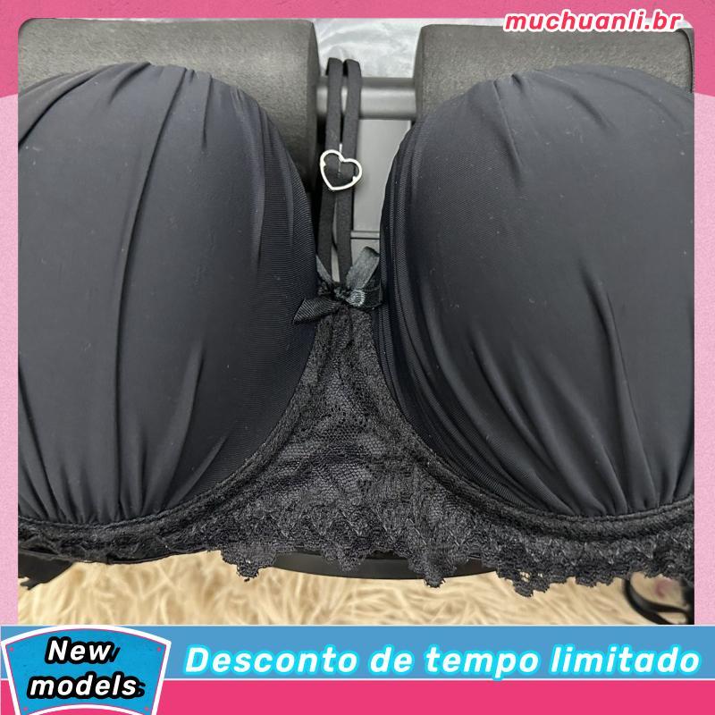 Pequeno pequeno peito sem alças b copo médio grosso menina sutiã puro desejo sutiã leve novo estilo mostrar grande sutiã