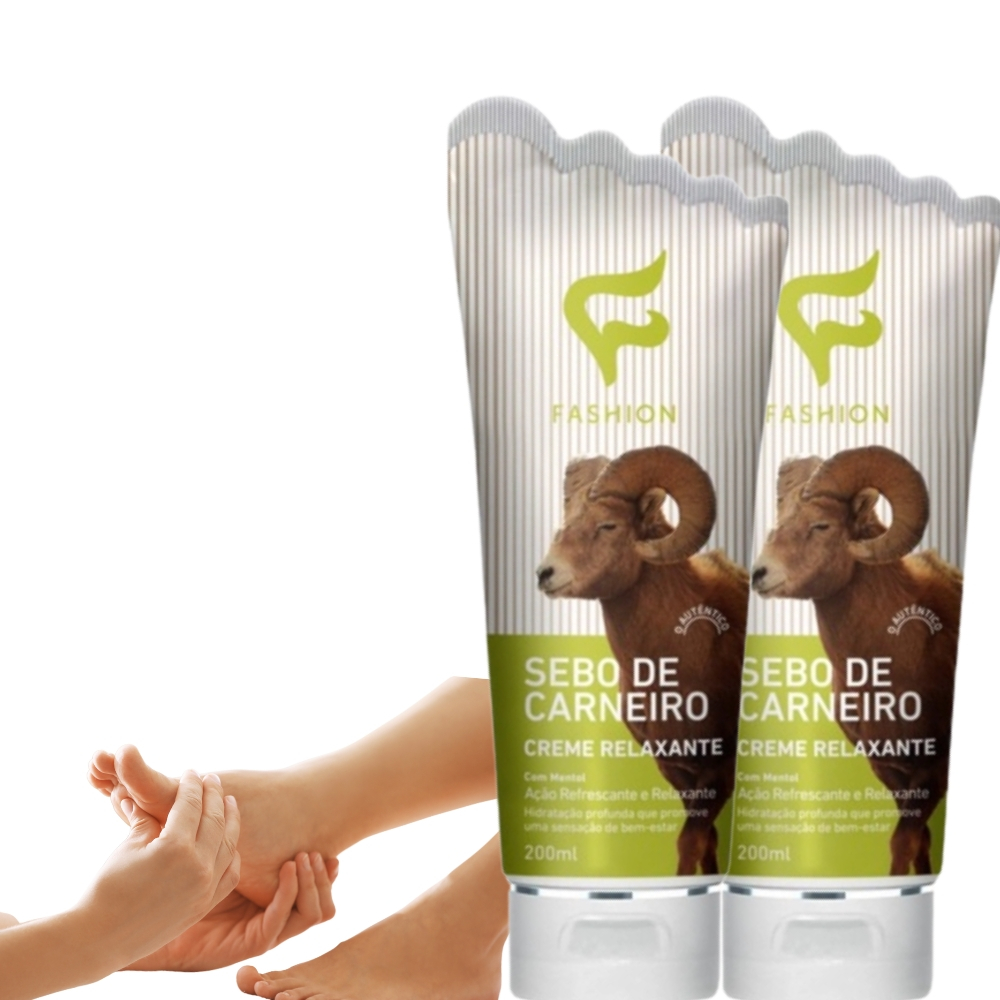 Creme Sebo de Carneiro Relaxante Fashion – Kit com 2 Unidades 200ml | Pele Macia e Relaxada