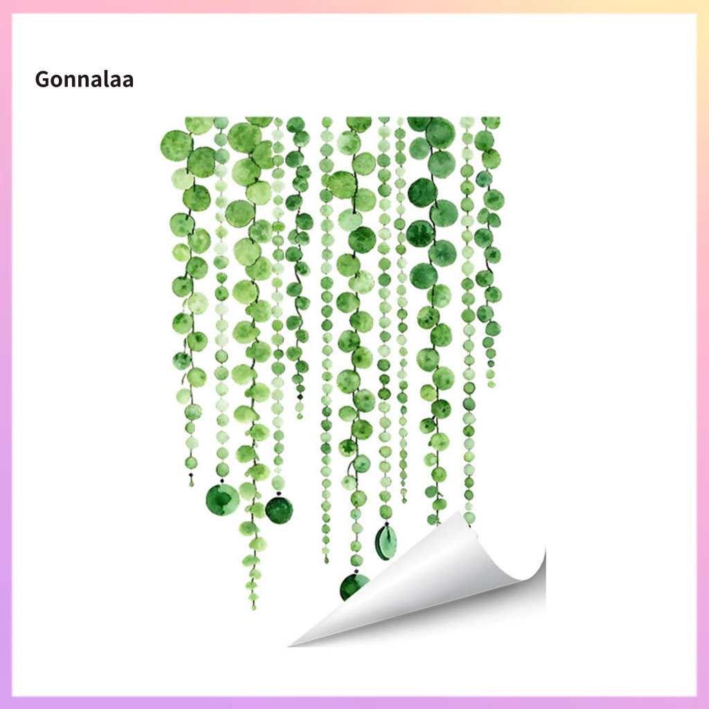 Self-adhesive Flowers Plants Wall Sticker with Hanging Vines Wildflower Butterfly Removable Art Decals for Room Bedroom