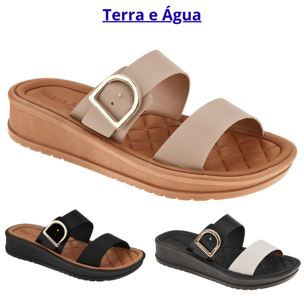Tamanco Terra & Água Feminino Confort Elegance Anatômico Alivia Dor Esporão Fascite Original 440400