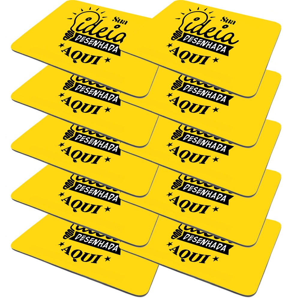 Super kit com 100 mousepads personalizados com sua Arte/Logo/foto/imagem alta qualidade tam 20x15