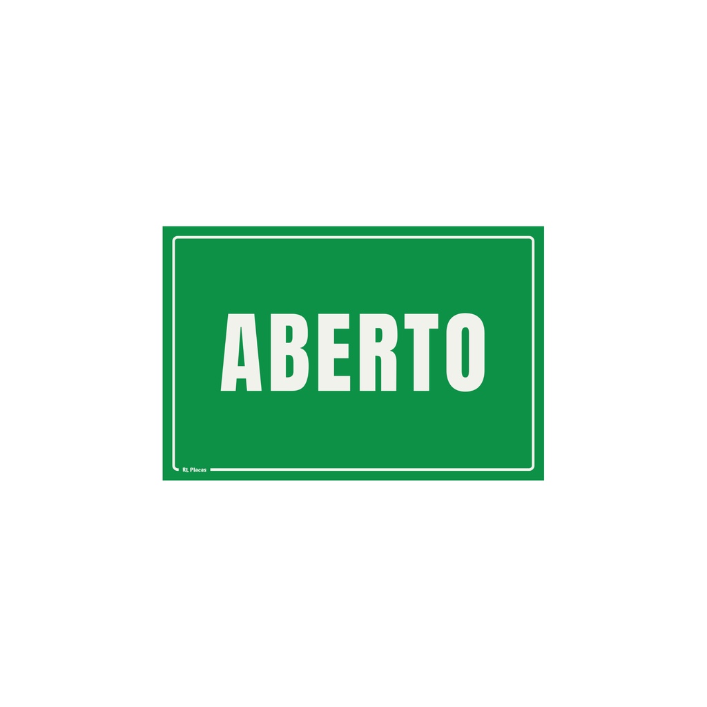 Kit 2 Placas de Sinalização: Aberto e Fechado 20x15 cm