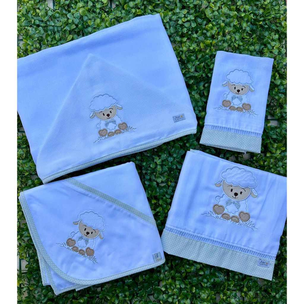 FRALDAS BORDADAS PATCHWORK NEUTRO