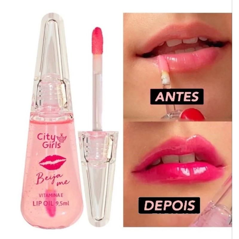 Lip Oil Magico Rosado Beija Me City girls - NOVO