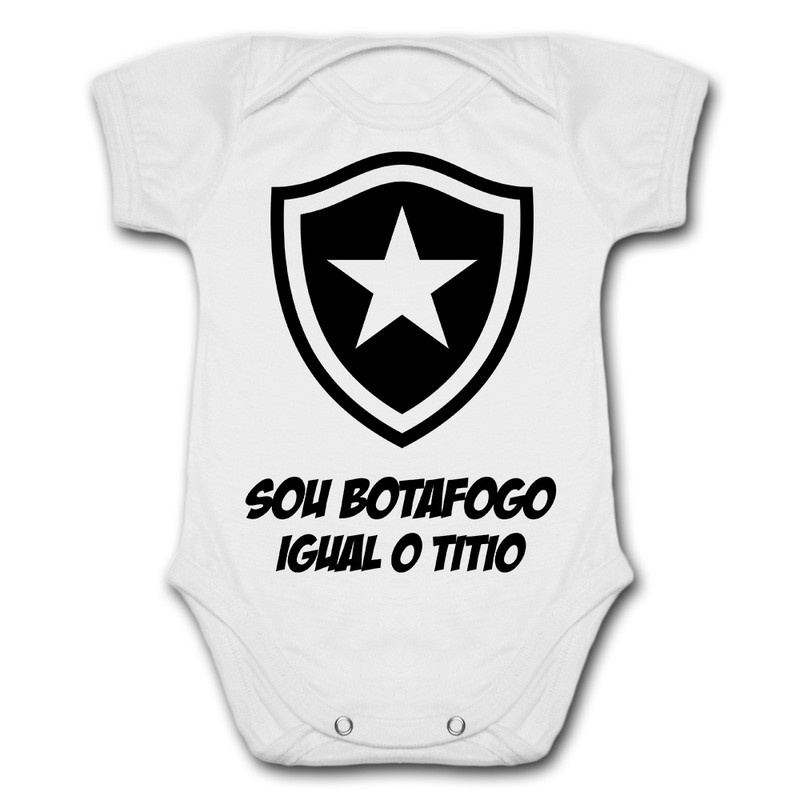 Body de Bebê Personalizado Botafogo Botafoguense Sou Botafogo Igual o Titio