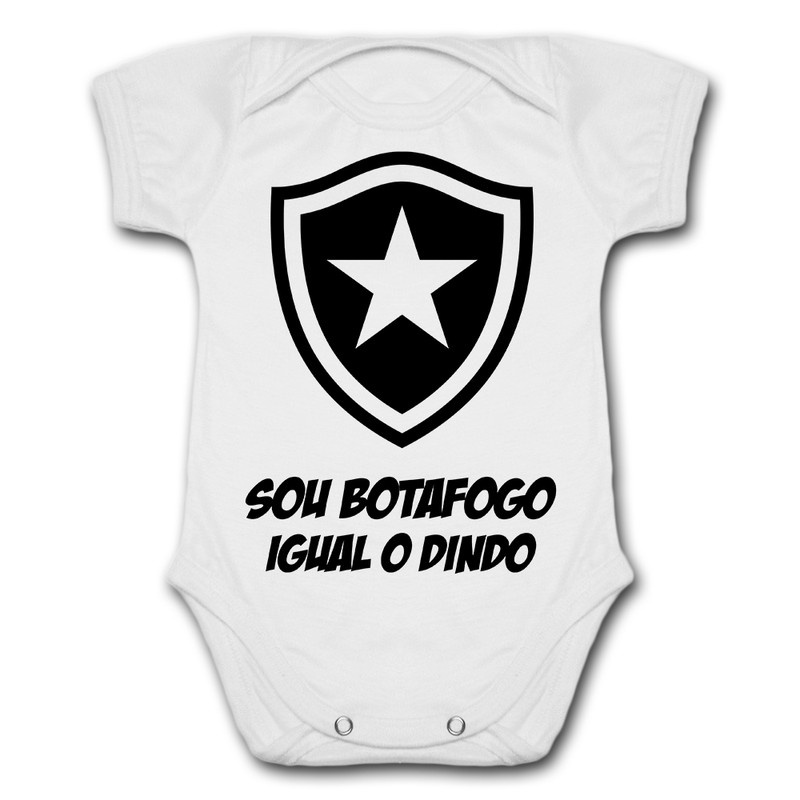 Body de Bebê Personalizado Botafogo Botafoguense Sou Botafogo Igual o Dindo