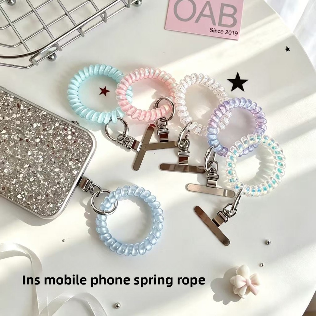 Ins Cabo De Telefone Celular , Alça Inspirada Em Dopamina , Cordão Universal Fofa , Laço De Cabelo Elástico