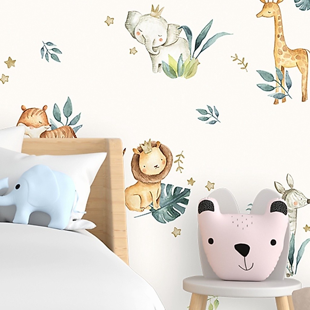 Papel De Parede Para Quarto Infantil Safari Lavável 3M Selva Beb Baby