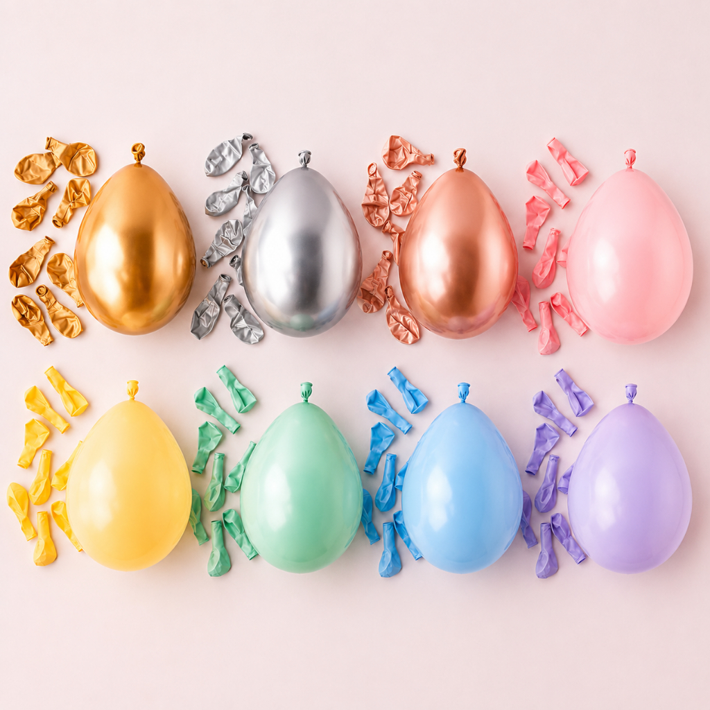 Kit 50/100/150/200 Balão Candy Color e Metalizado 9 polegadas Bexiga Cor Pastel e Metalizado Para Festas e Comemorações