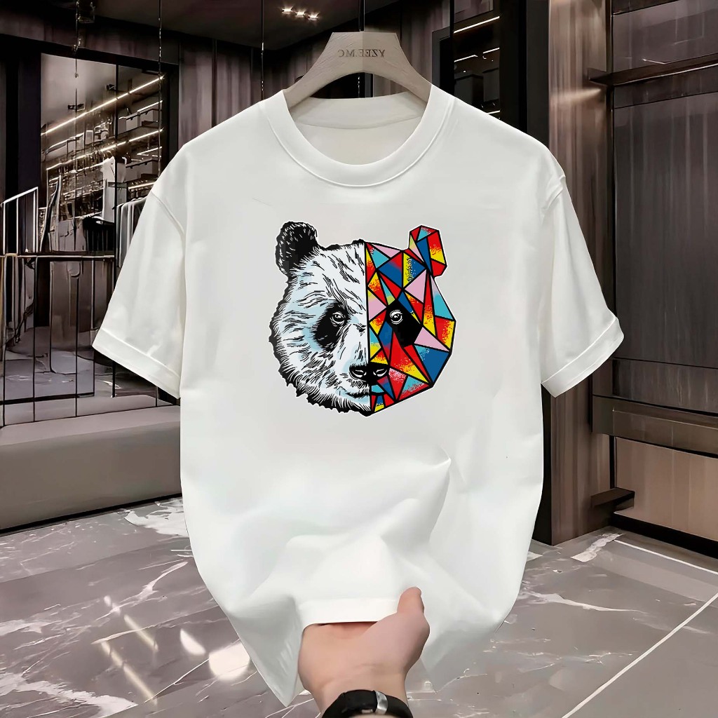 Camisa T-Shirt Panda Color Diverse Masculina Camiseta Manfinity 100% Algodão Street