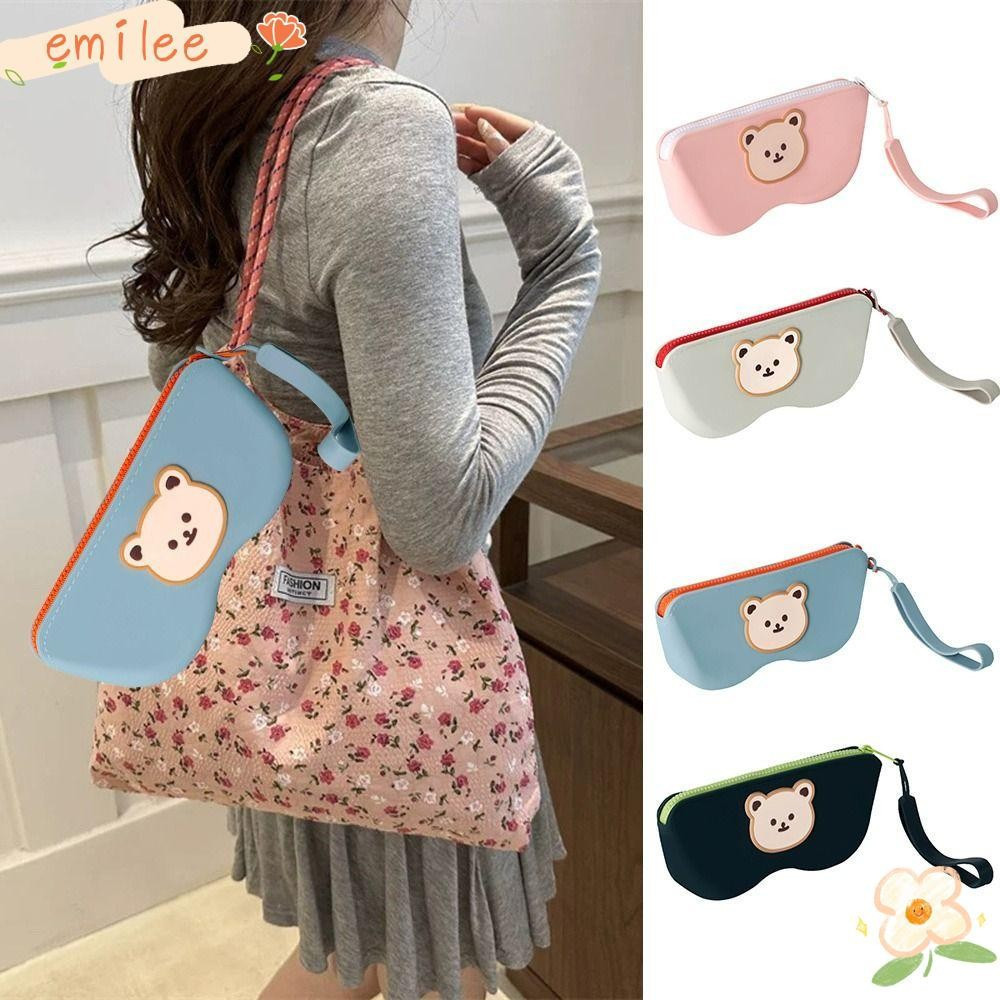 Bolsa para Óculos Imas, Impermeável, de Silicone, para Pequenos Itens, Multifuncional, Portátil, à Prova de Poeira, Port