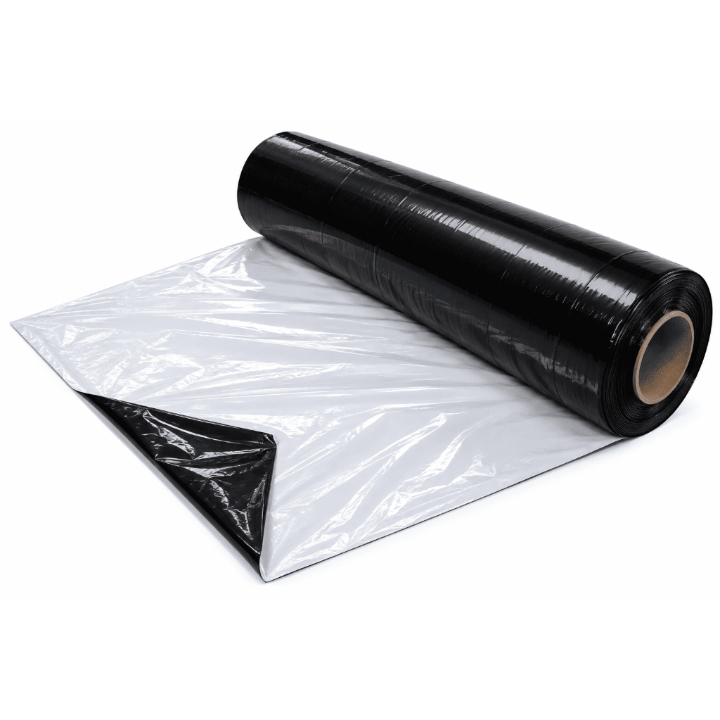 Plástico  Mulching Preto e Branco Dupla Face 1,40x10  Cobertura Solo  Morango Alface Tomate