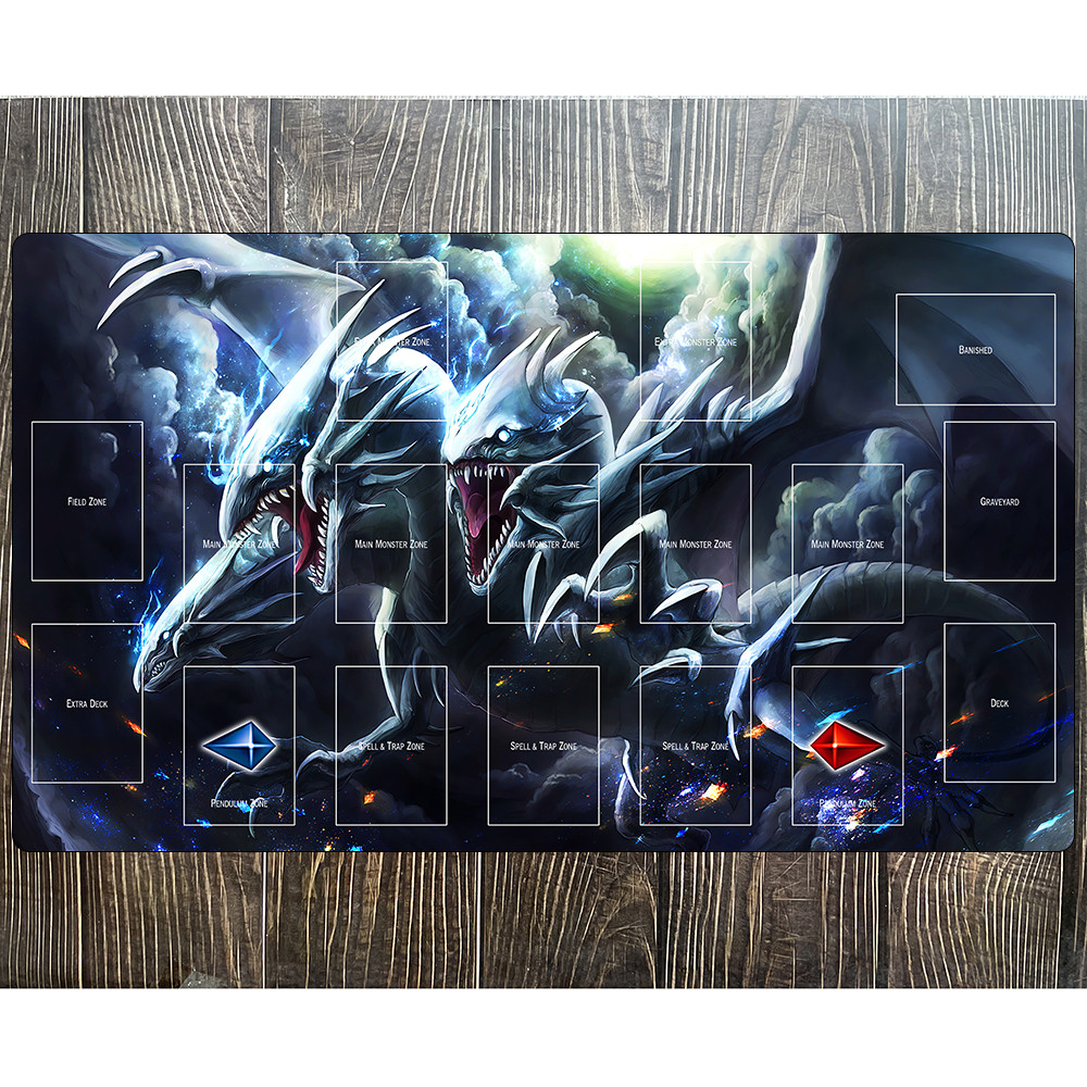 Yu-Gi-Oh Playmat Blue-Olhos Dragão Branco CCG TCG Tapete De Jogo De Cartas Colecionáveis YGO Yugioh Pad Mat-338
