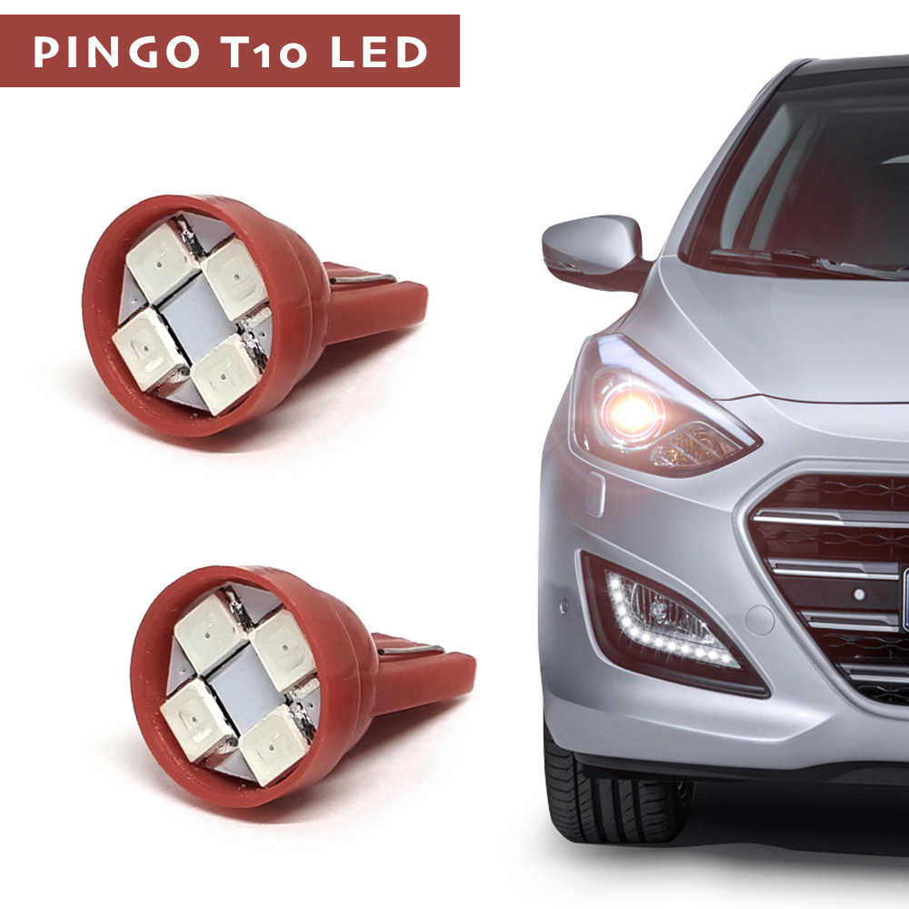 Par Lâmpadas T10 Pingo Led Vermelho Lanterna Meia Luz Zafira 2007 2008 2009 2010 2011