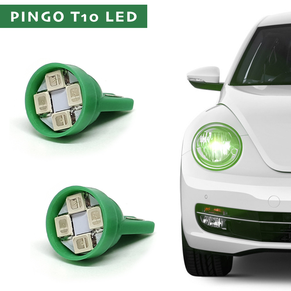 Par Lâmpadas T10 Pingo Led Verde Lanterna Meia Luz Zafira 2007 2008 2009 2010 2011