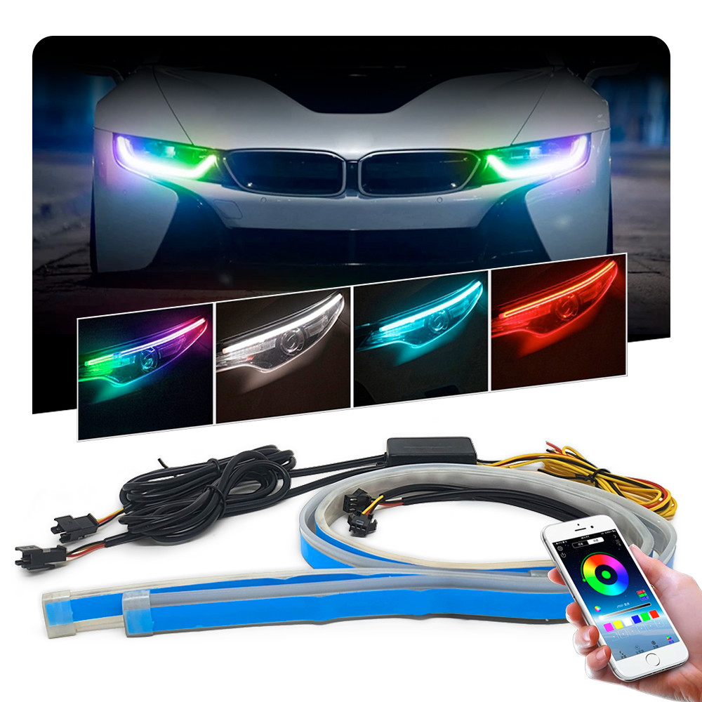 Par Barra Farol Led Zafira 2007 2008 2009 2010 2011 DRL Seta Sequencial Laranja App