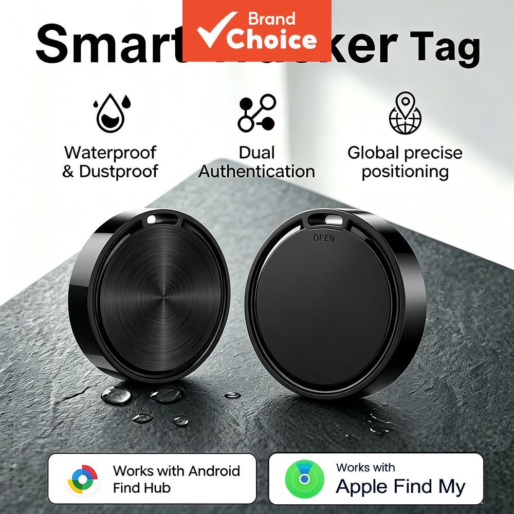 Mini Rastreador Bluetooth de Localização para Apple e Android, Aplicativo Find Hub, Dispositivo Inteligente Duplo,