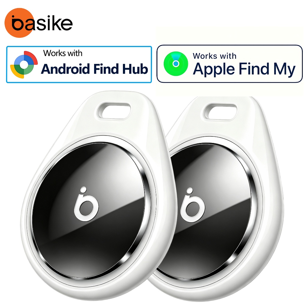 Basike Rastreador Localizador Smart Tag Compatível para Apple Buscar e Android Google Find Hub Bluetooth GPS
