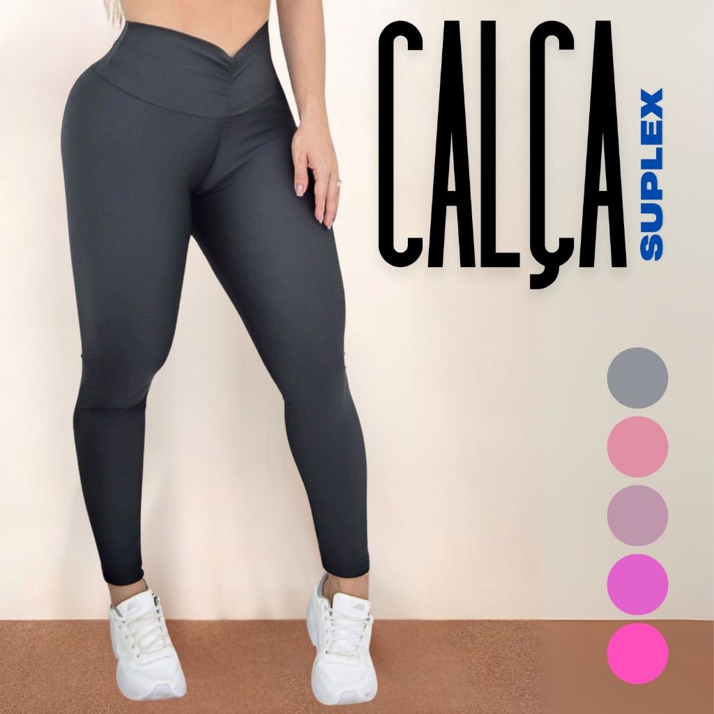 Calça Legging Fitness Esportivo Empina Bumbum Corrida Sports Cintura Alta Confortável Envio Imediato