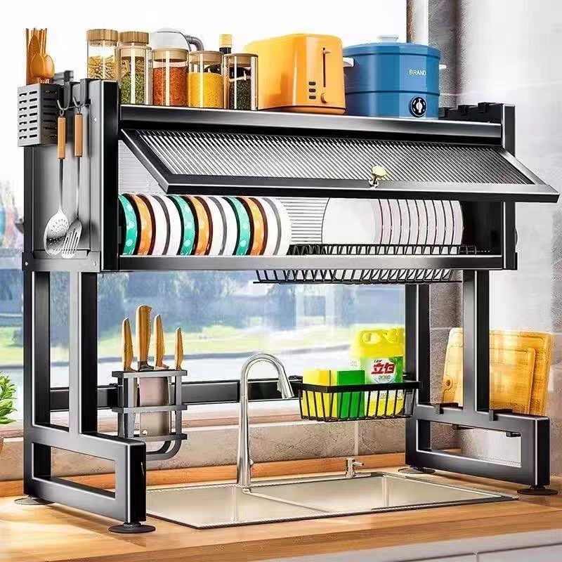 105cm Escorredor De Louça Cozinha Suspensa Modula Pia Rack Organizador Estante poeira porta armário