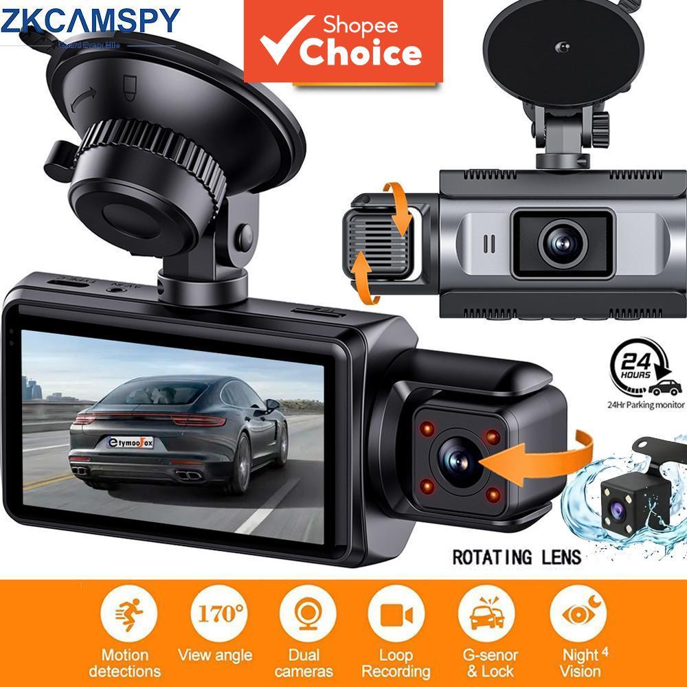 Car Dash Cam 3 Canais 360 Degree1080P Dashcamera Visão Noturna Gravador De Vídeo Traseiro DVR