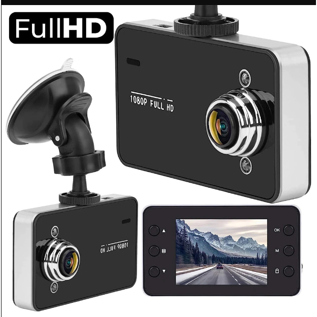 Câmera Dash Cam Detecção de Movimento e Visão Noturna Full HD 1080p Gravador Automático de Vídeo