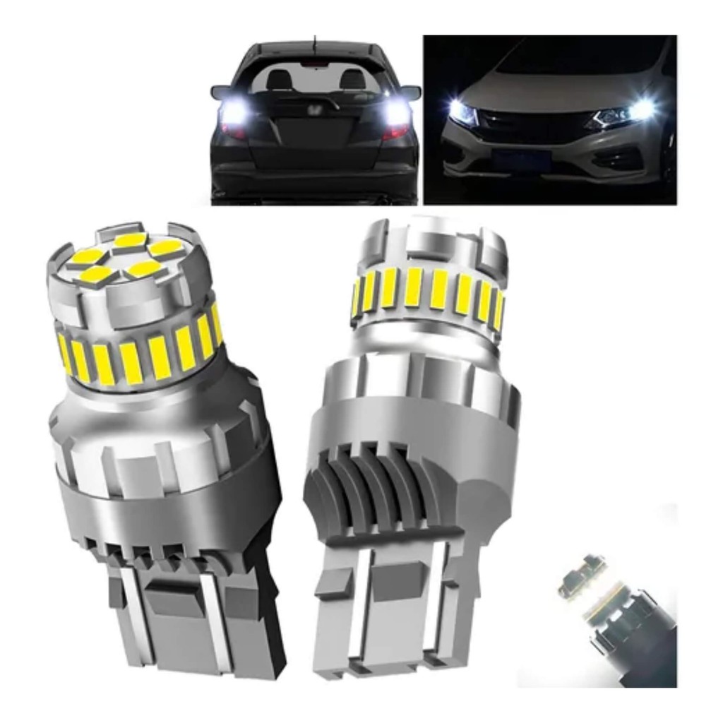 Lâmpada LED Automotiva Carro T20 7443 2W 9-16V 6 SMD 2835 Branca 3x6D Uppertech 5901