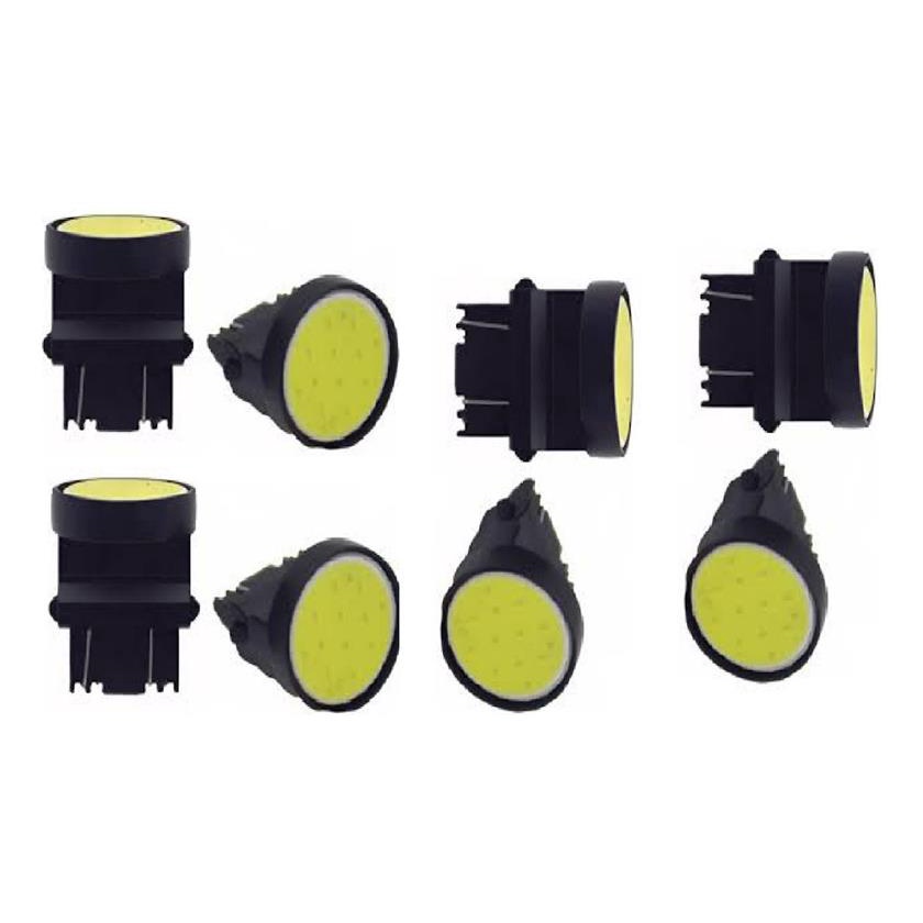 10lampadas Super Led T20 Cob 1polo 12v Branca 6000k Lanterna Seta Traseira Automotiva Luz
