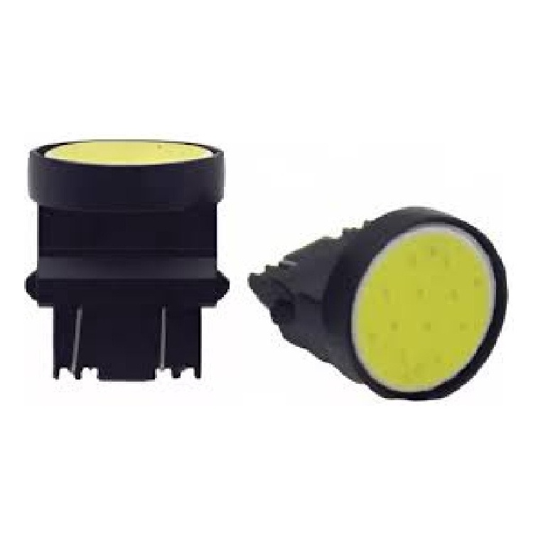 Par De Lampadas Super Led T20 Cob 1 Polo 12v Branca 6000k Luz Interna Teto Placa Automotiva